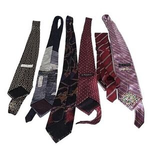 Designer Silk Tie Lot 6 Brooks brothers Bill Blass City of London Christina Desi